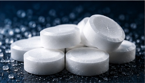 Radsalt tablet salt close-up
